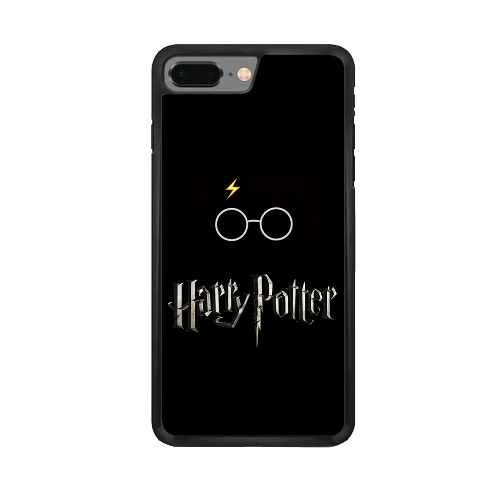 Harry Potter Glasses Symbol Black iPhone 8 Plus Case