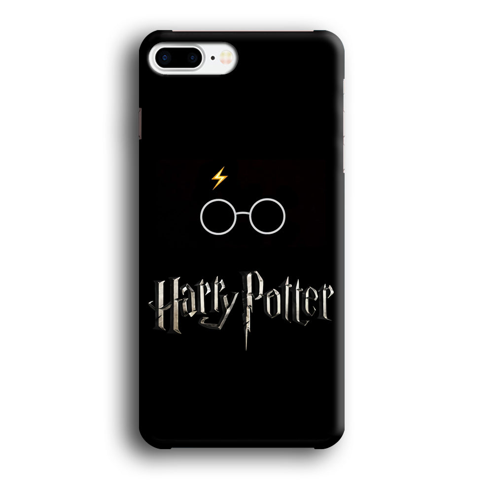 Harry Potter Glasses Symbol Black iPhone 8 Plus Case