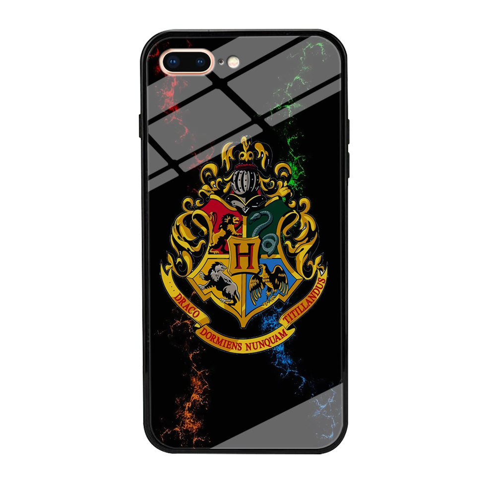 Hogwarts Symbol Black iPhone 8 Plus Case