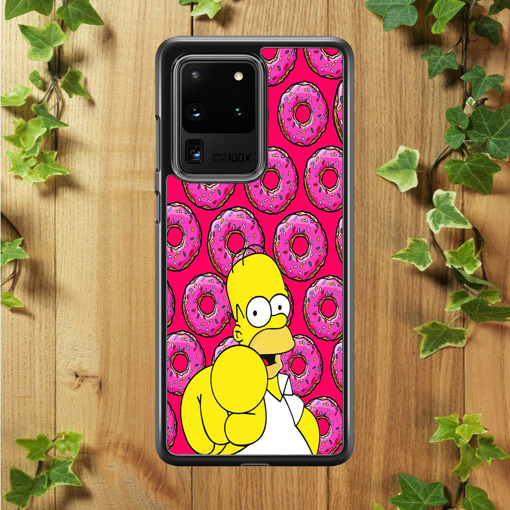 Homer Simpson Donut Samsung Galaxy S20 Ultra Case