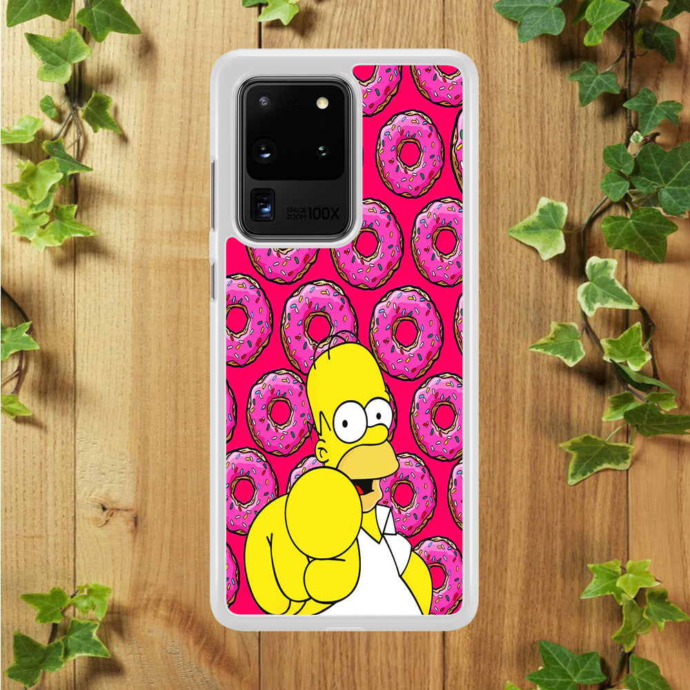 Homer Simpson Donut Samsung Galaxy S20 Ultra Case