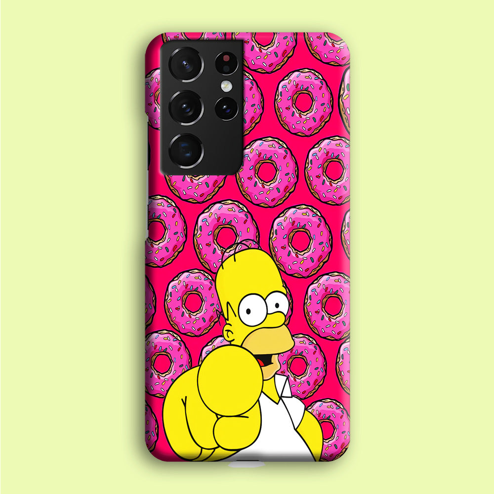 Homer Simpson Donut Samsung Galaxy S21 Ultra Case