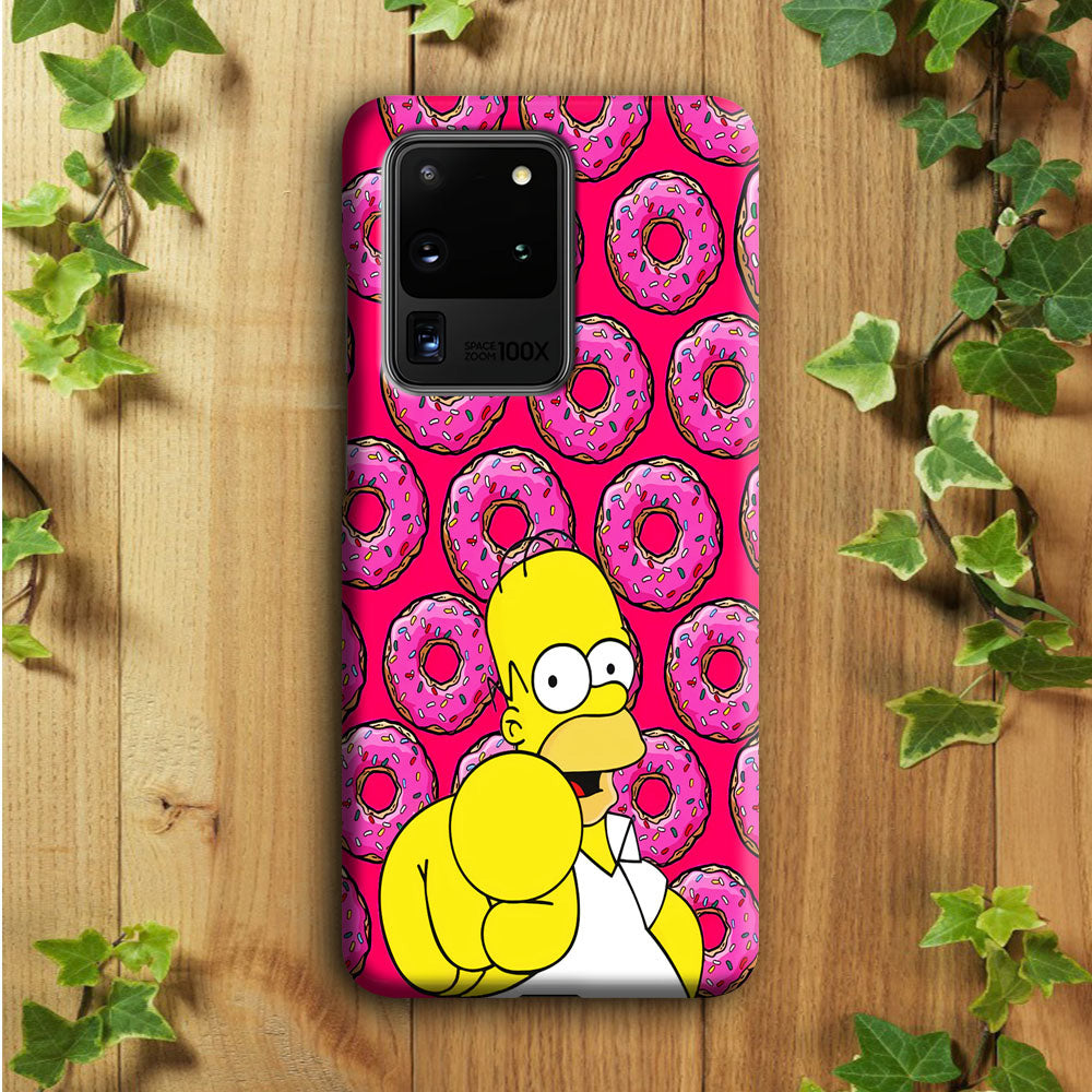 Homer Simpson Donut Samsung Galaxy S20 Ultra Case