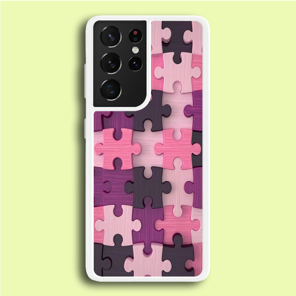 Jigsaw Puzzle Pattern Samsung Galaxy S21 Ultra Case