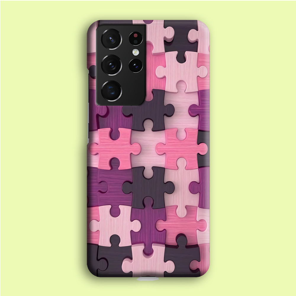 Jigsaw Puzzle Pattern Samsung Galaxy S21 Ultra Case