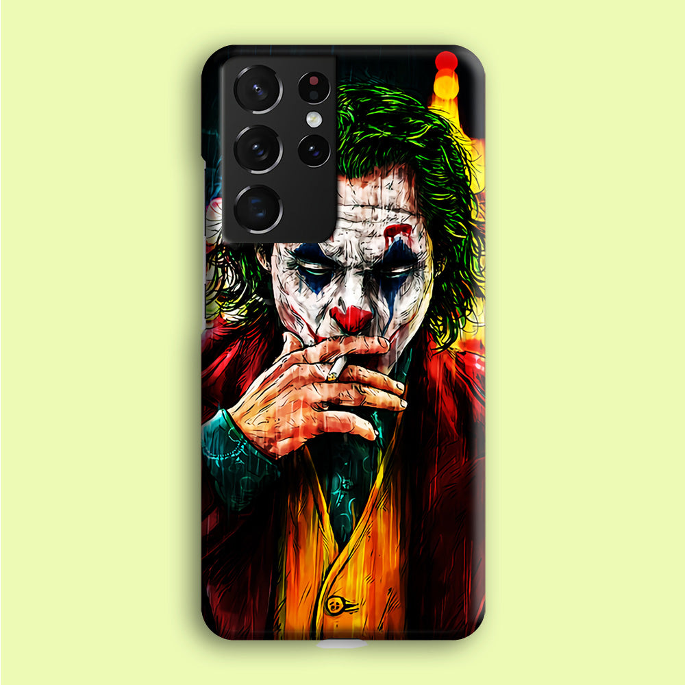 Joker Smoking Painting Samsung Galaxy S21 Ultra Case