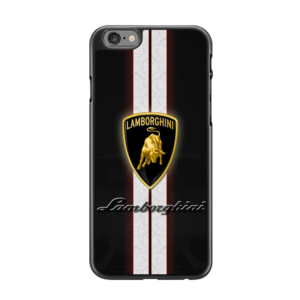 Lamborghini Logo White Stripe iPhone 6 Plus | 6s Plus Case