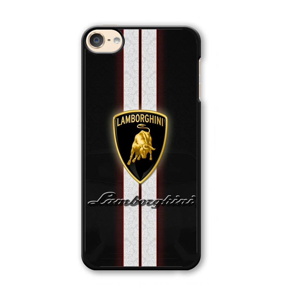 Lamborghini Logo White Stripe iPod Touch 6 Case