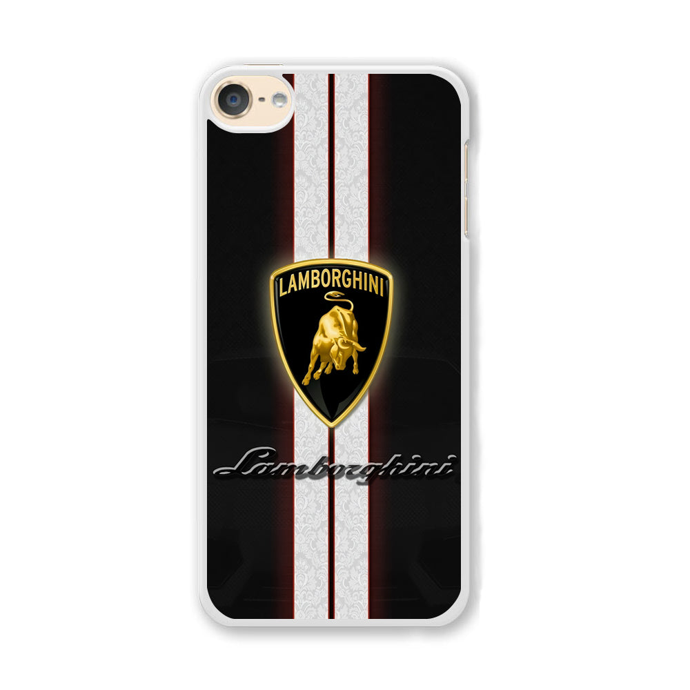 Lamborghini Logo White Stripe iPod Touch 6 Case