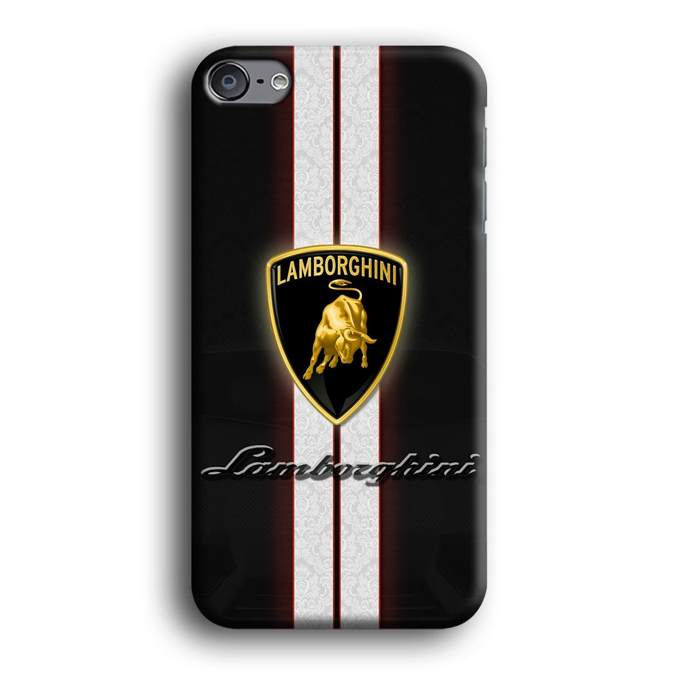 Lamborghini Logo White Stripe iPod Touch 6 Case