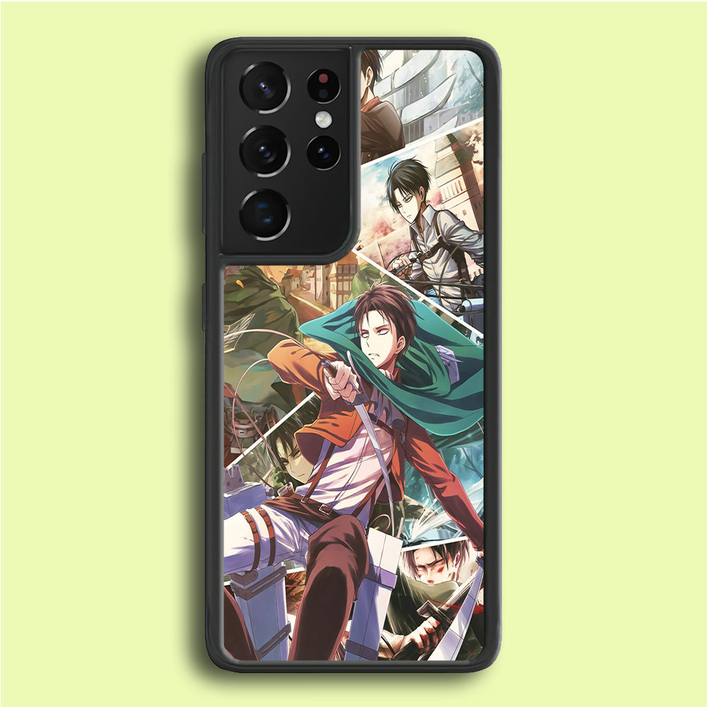 Levi Ackerman Collage Samsung Galaxy S21 Ultra Case