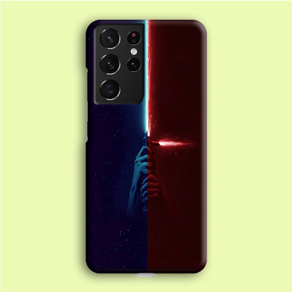 Lightsaber Blue Red Star Wars Samsung Galaxy S21 Ultra Case