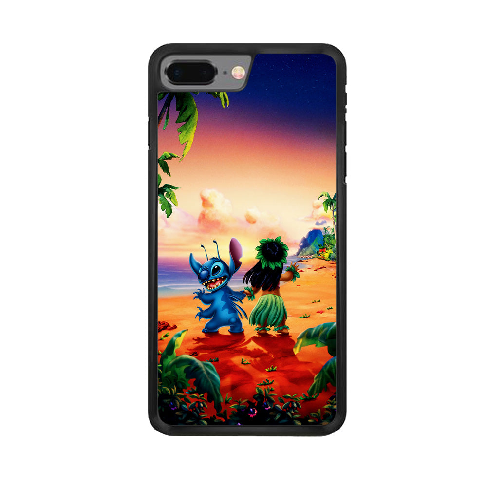 Lilo and Stitch on The Beach iPhone 8 Plus Case