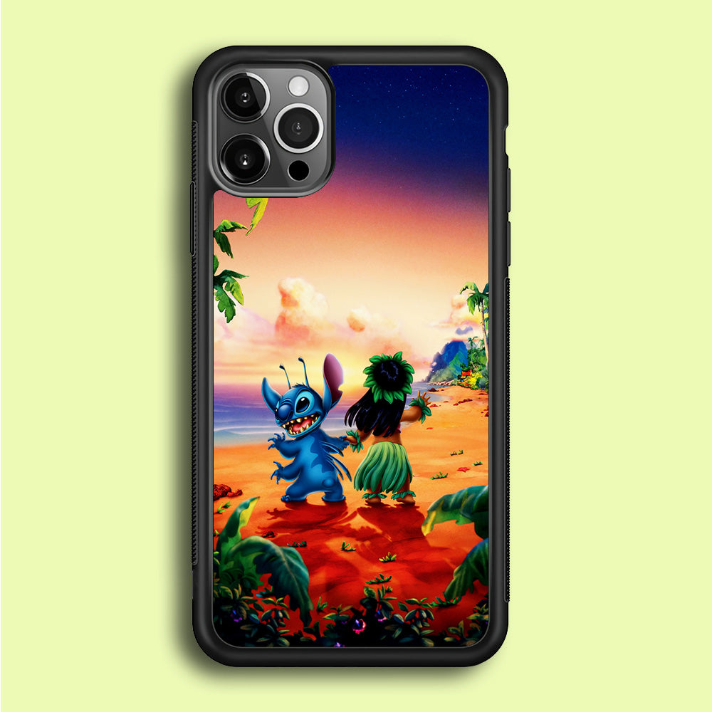 Lilo and Stitch on The Beach iPhone 12 Pro Case