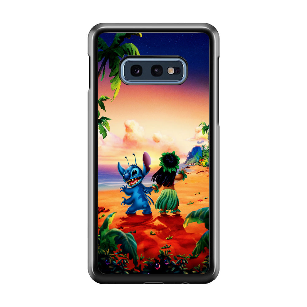 Lilo and Stitch on The Beach Samsung Galaxy S10E Case