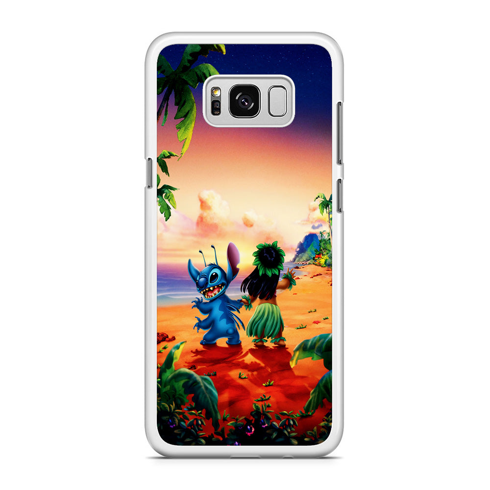 Lilo and Stitch on The Beach Samsung Galaxy S8 Plus Case