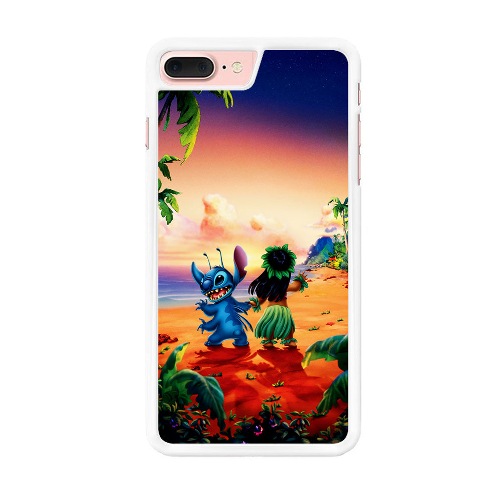 Lilo and Stitch on The Beach iPhone 8 Plus Case