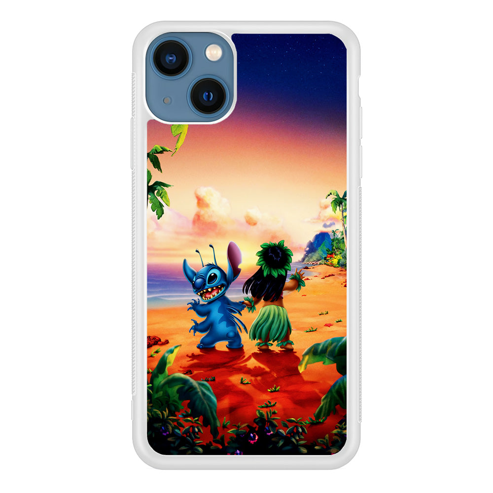 Lilo and Stitch on The Beach iPhone 13 Mini Case