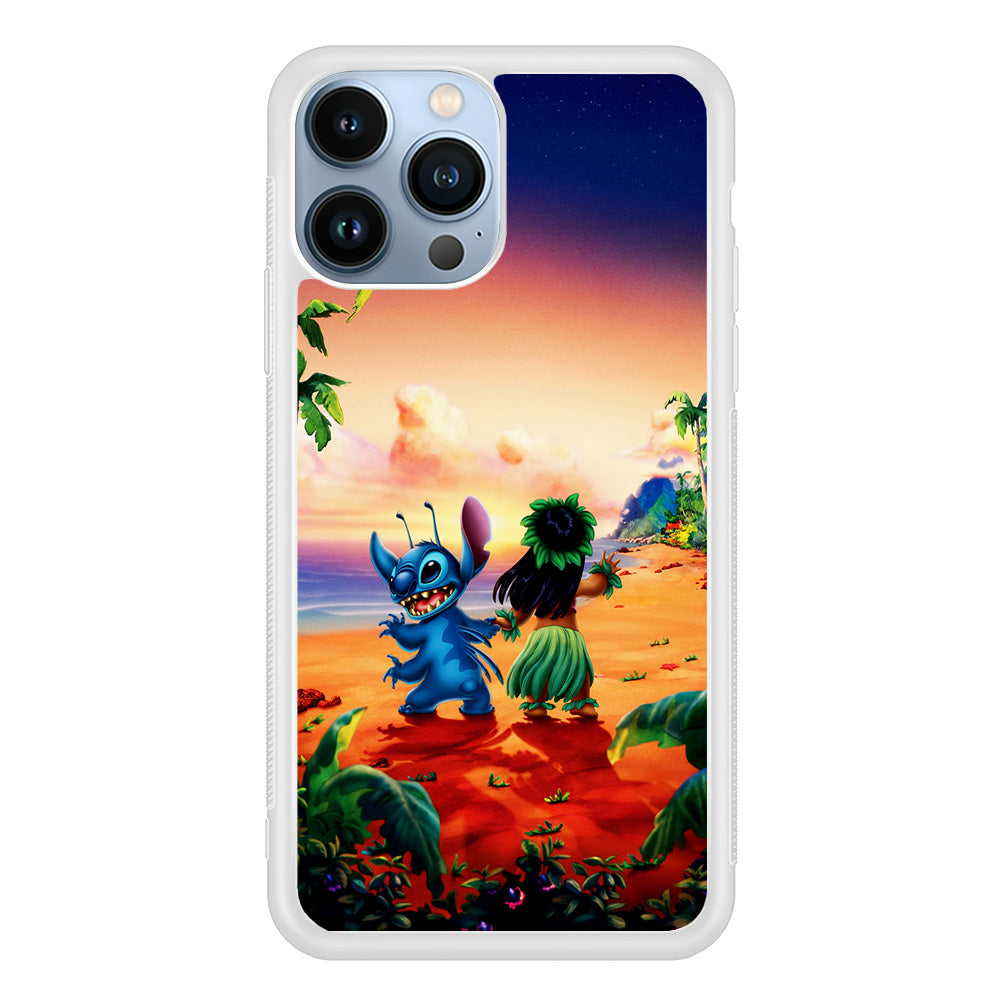 Lilo and Stitch on The Beach iPhone 13 Pro Max Case