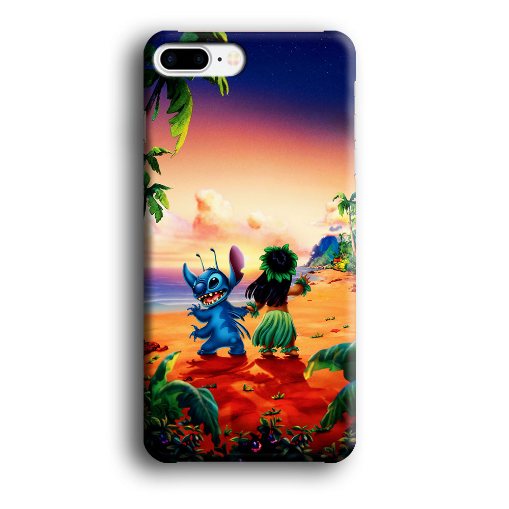 Lilo and Stitch on The Beach iPhone 8 Plus Case