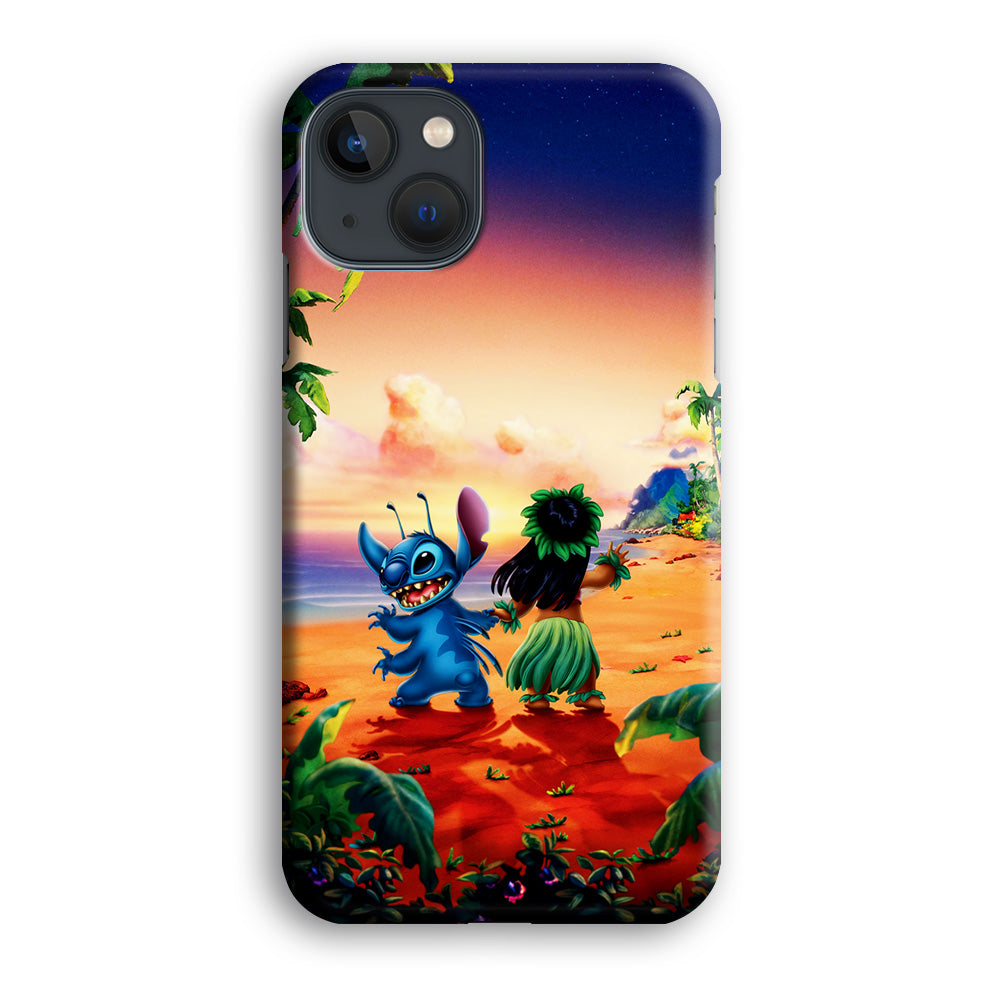 Lilo and Stitch on The Beach iPhone 13 Mini Case