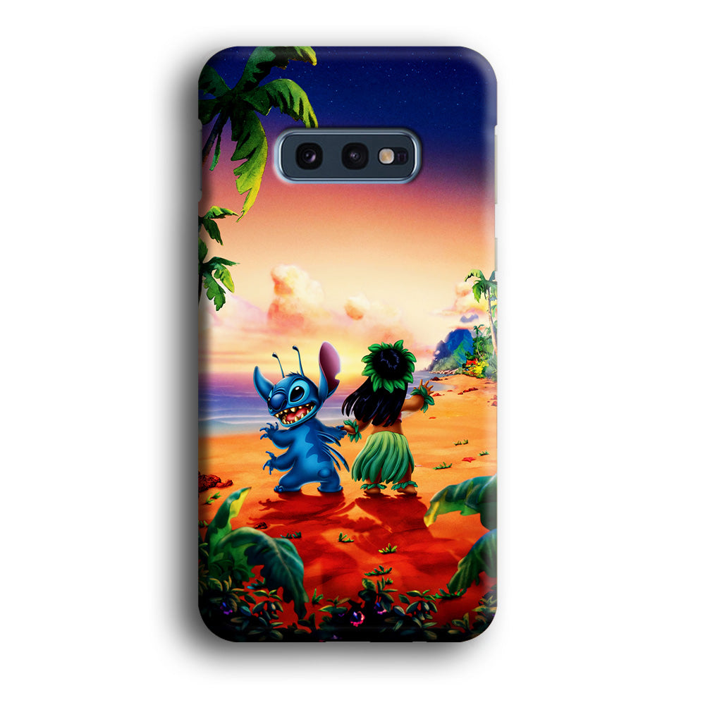 Lilo and Stitch on The Beach Samsung Galaxy S10E Case