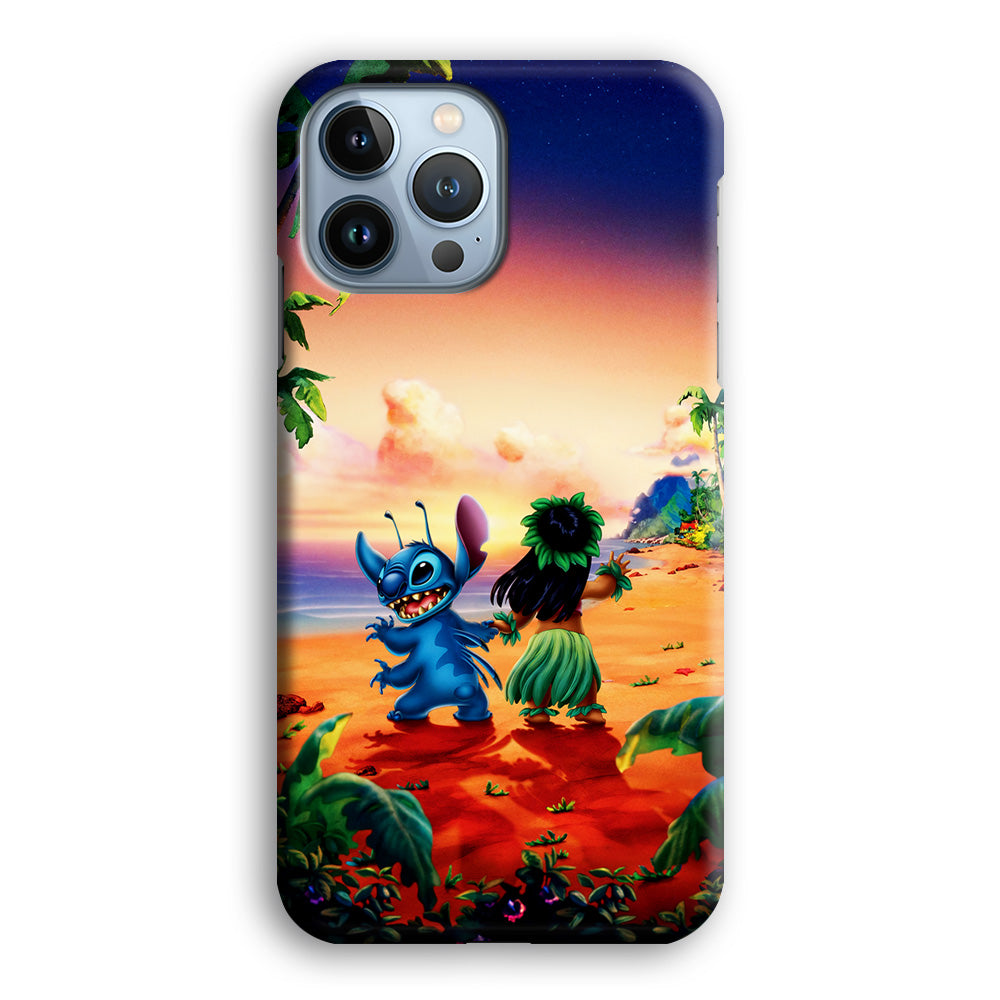 Lilo and Stitch on The Beach iPhone 13 Pro Max Case