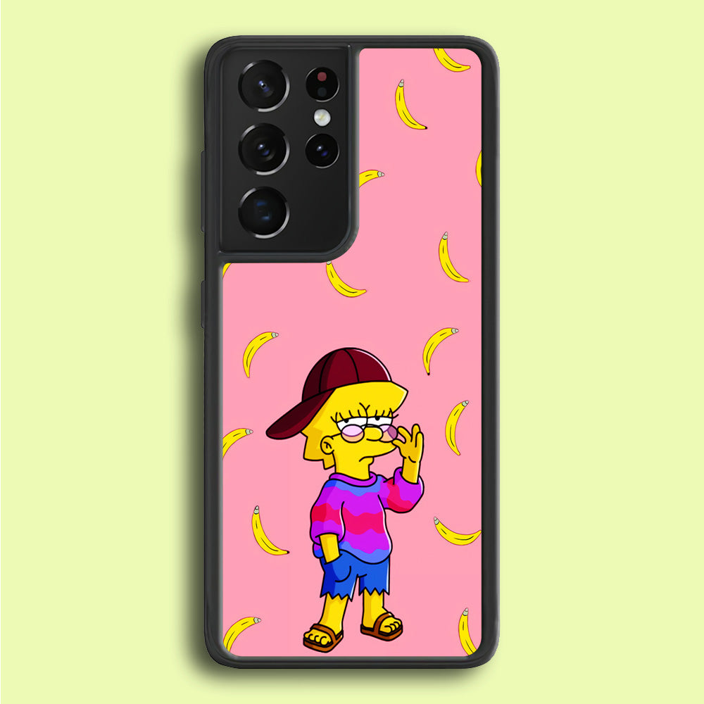 Lisa Simpson Banana Samsung Galaxy S21 Ultra Case