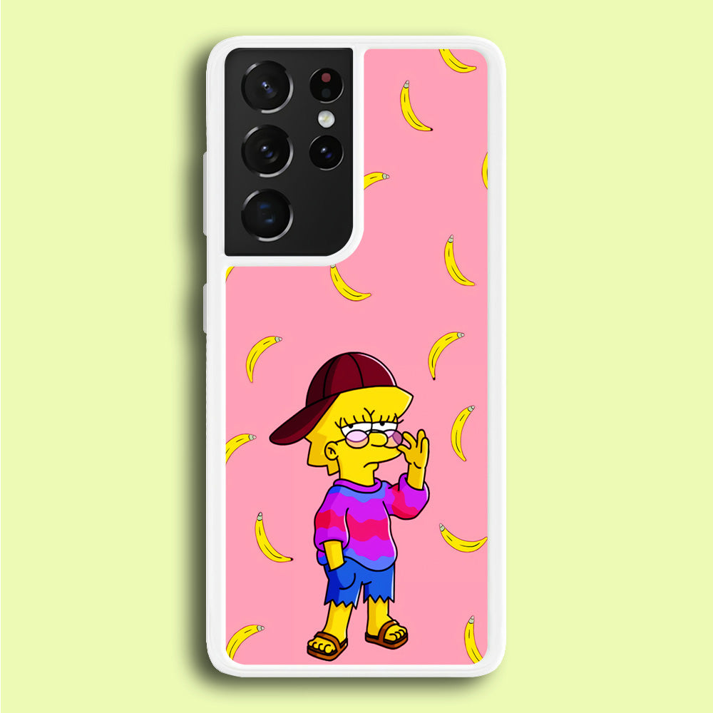 Lisa Simpson Banana Samsung Galaxy S21 Ultra Case