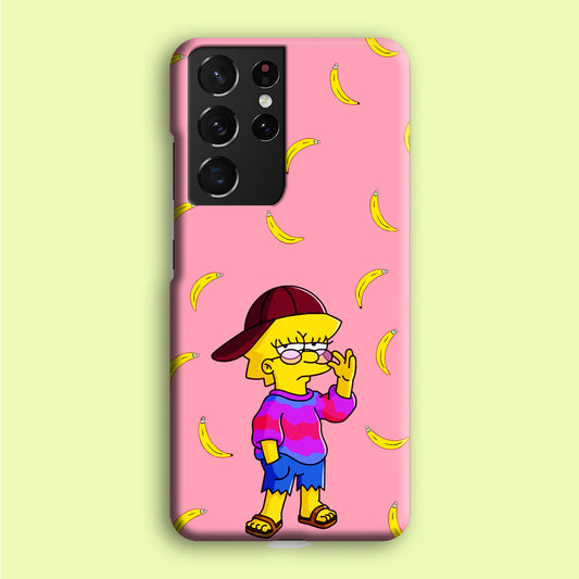 Lisa Simpson Banana Samsung Galaxy S21 Ultra Case