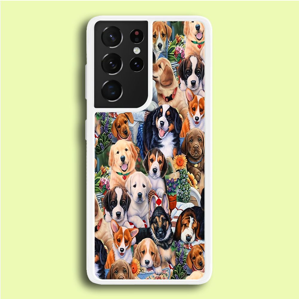 Lots of Cute Dogs Samsung Galaxy S21 Ultra Case