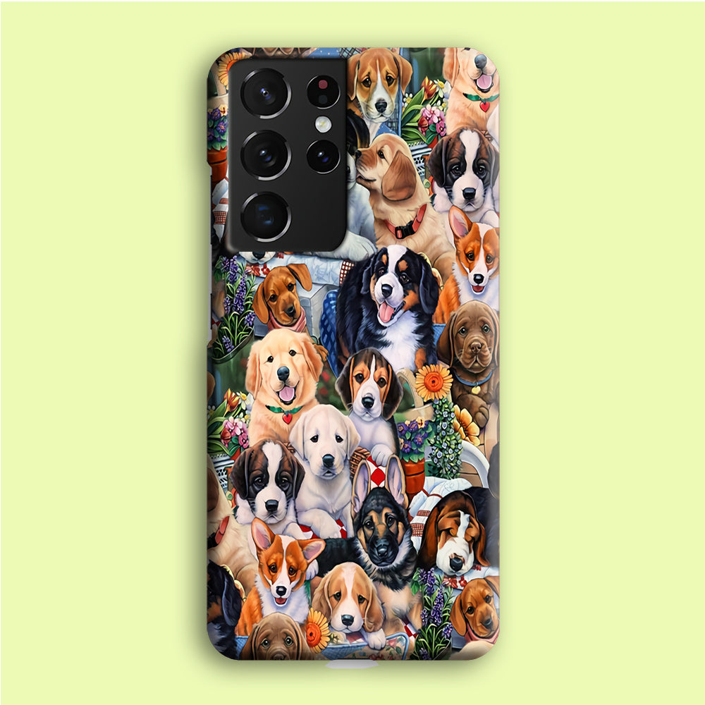 Lots of Cute Dogs Samsung Galaxy S21 Ultra Case