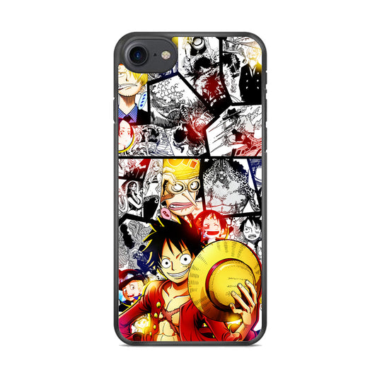 Luffy Comic Background iPhone 8 Case