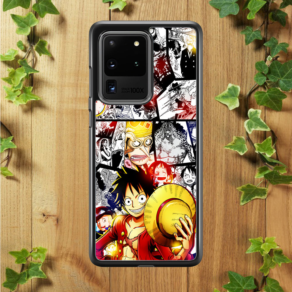 Luffy Comic Background  Samsung Galaxy S20 Ultra Case