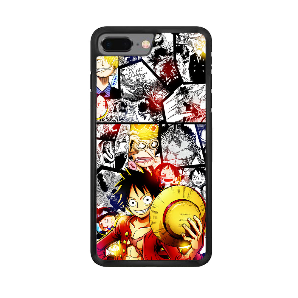 Luffy Comic Background iPhone 8 Plus Case