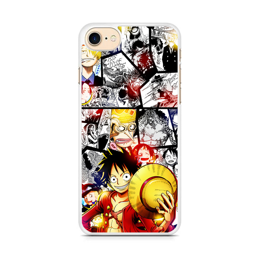 Luffy Comic Background iPhone 8 Case