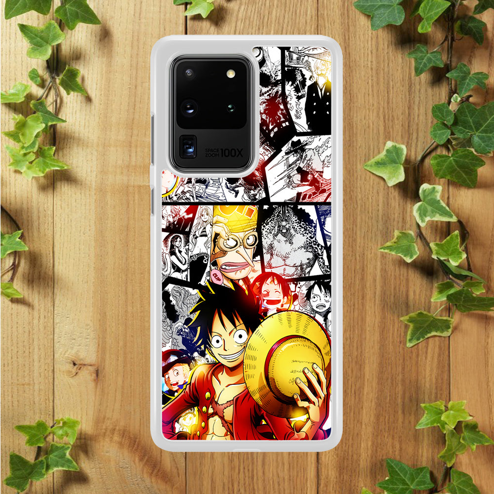 Luffy Comic Background  Samsung Galaxy S20 Ultra Case