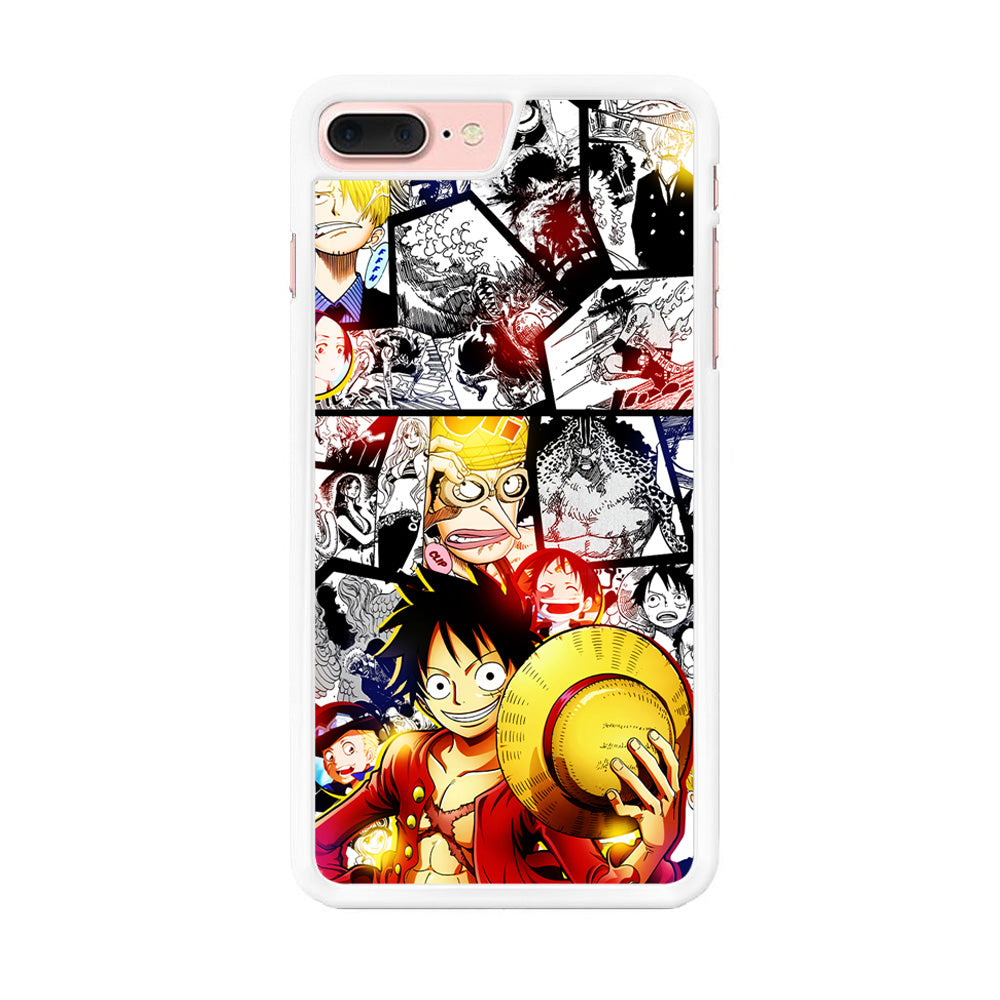 Luffy Comic Background iPhone 8 Plus Case