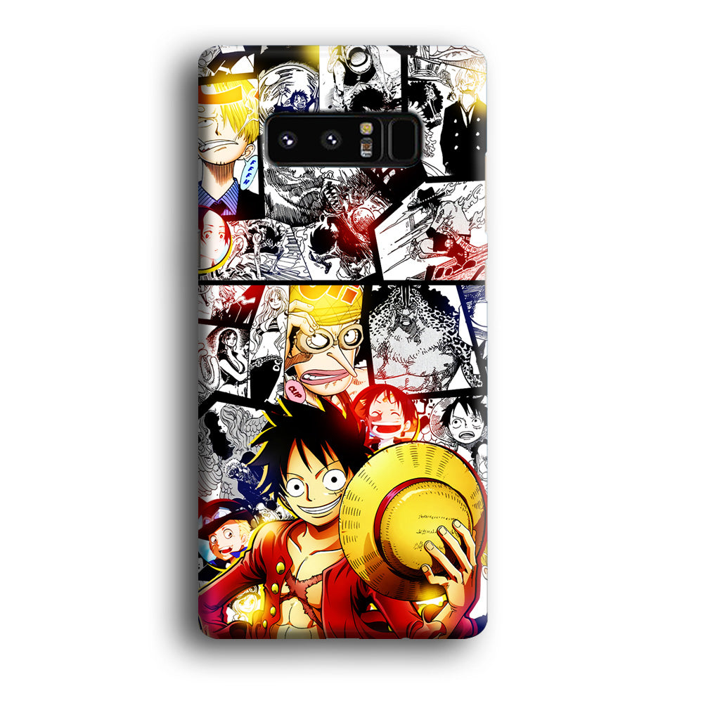 Luffy Comic Background Samsung Galaxy Note 8 Case