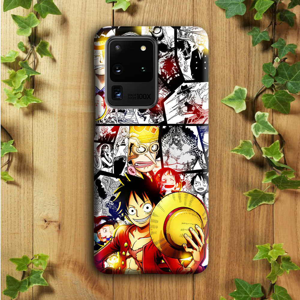 Luffy Comic Background  Samsung Galaxy S20 Ultra Case