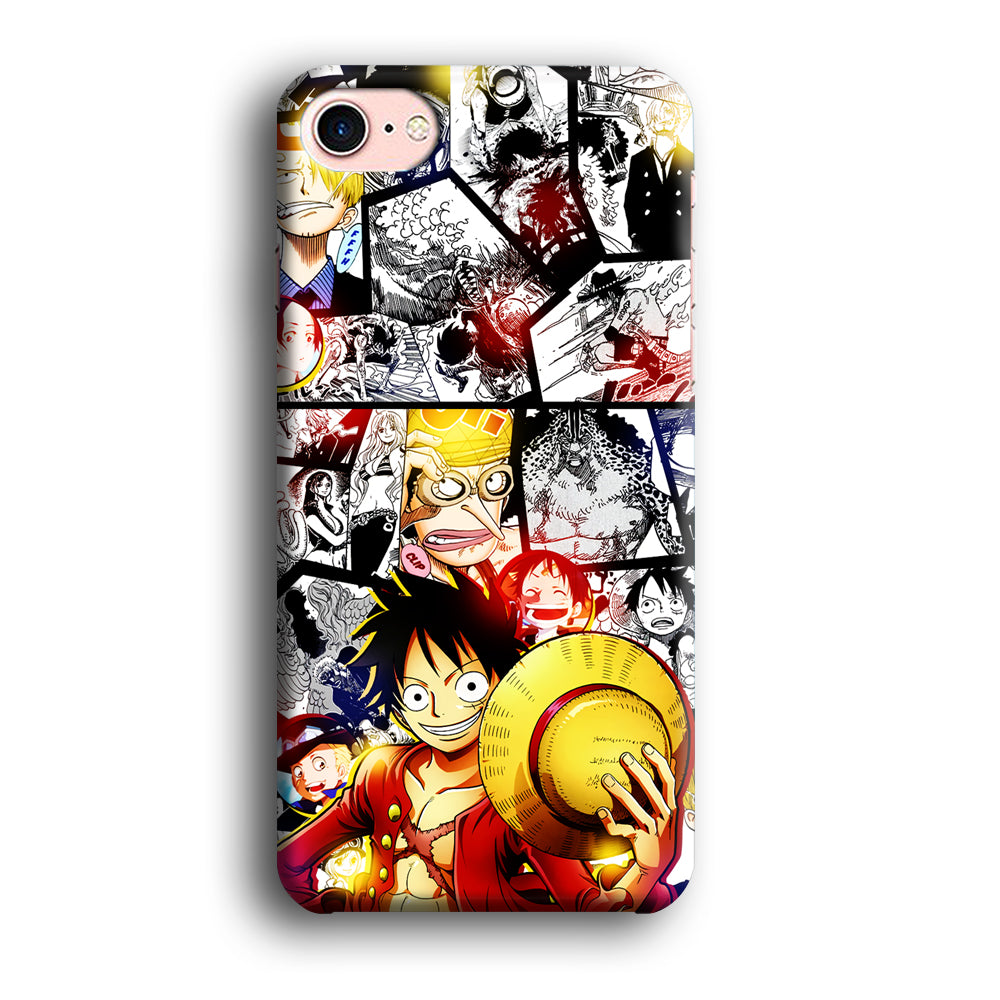 Luffy Comic Background iPhone SE 2020 Case