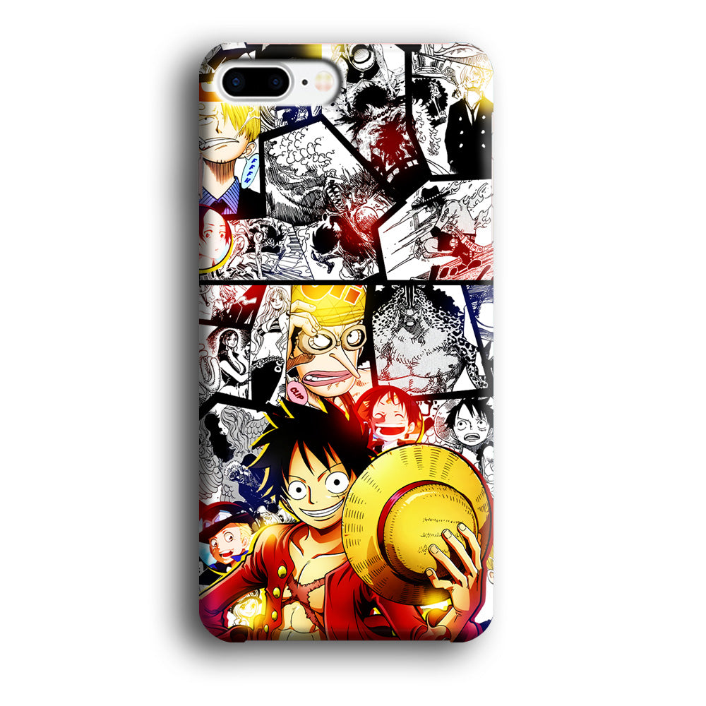 Luffy Comic Background iPhone 8 Plus Case