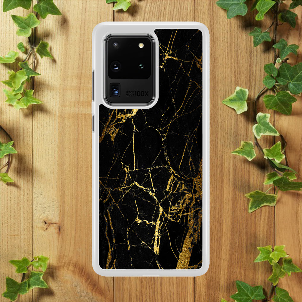 Marble Pattern Black and Gold Samsung Galaxy S20 Ultra Case