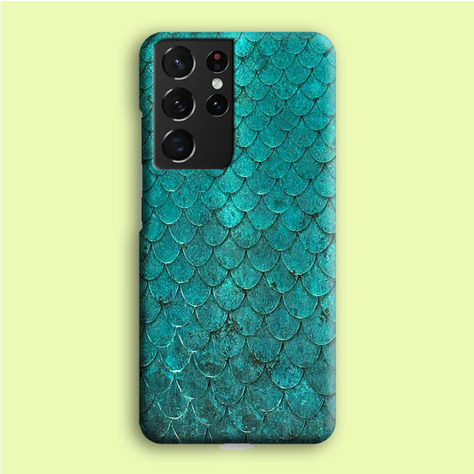 Mermaid Scale Green Luxury Samsung Galaxy S21 Ultra Case