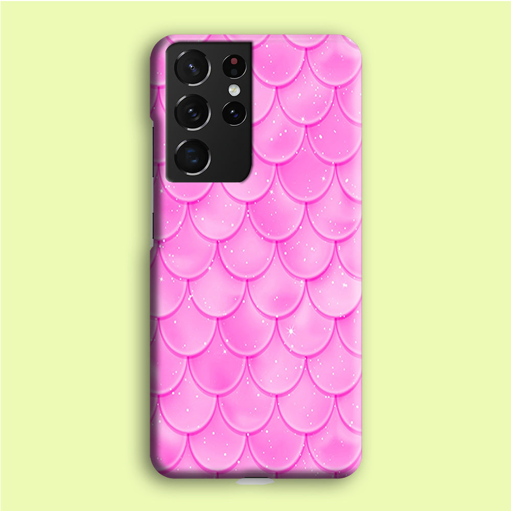 Mermaid Scale Pink Samsung Galaxy S21 Ultra Case