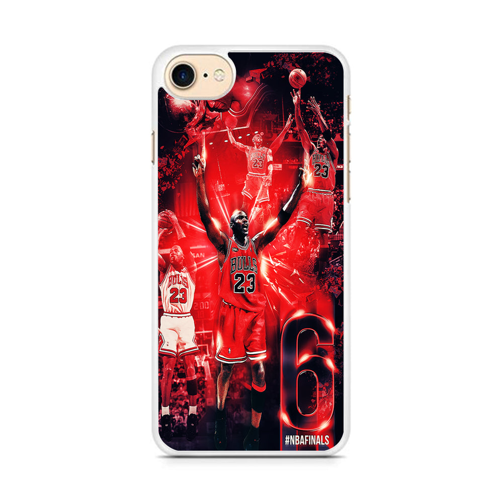 Michael Jordan 6th Championship iPhone 8 Case