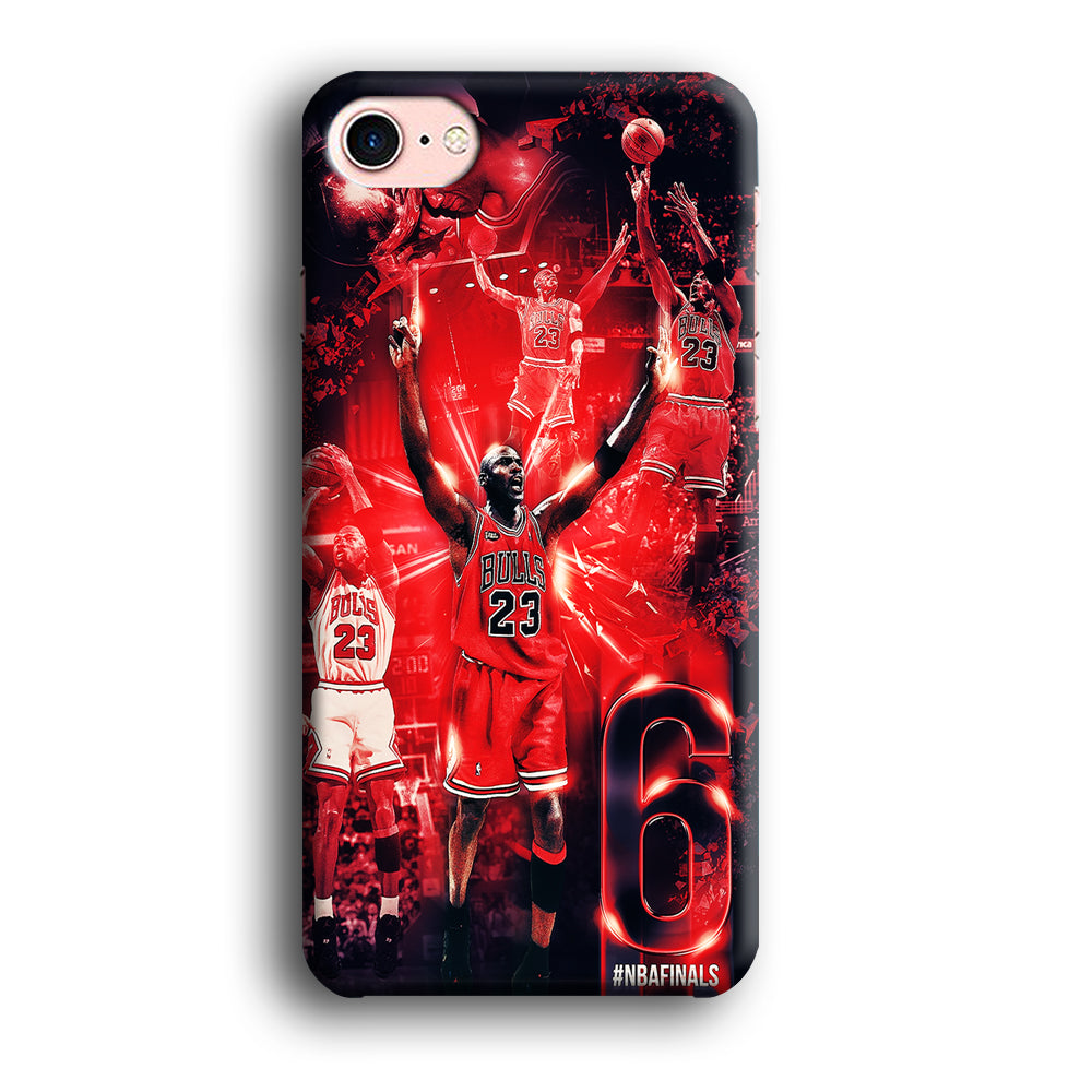 Michael Jordan 6th Championship iPhone SE 2020 Case