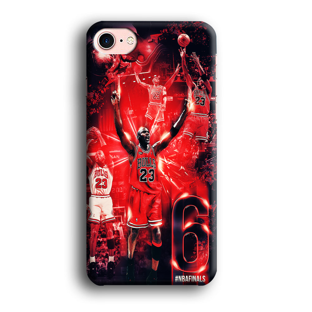 Michael Jordan 6th Championship iPhone 8 Case