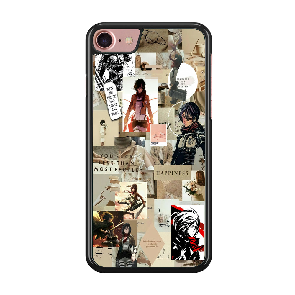 Mikasa Ackerman Aesthetic iPhone SE 2020 Case