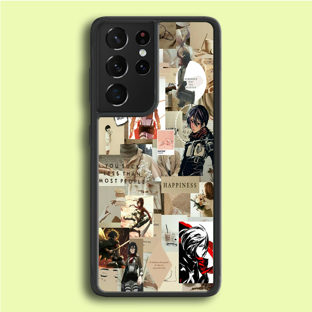 Mikasa Ackerman Aesthetic Samsung Galaxy S21 Ultra Case